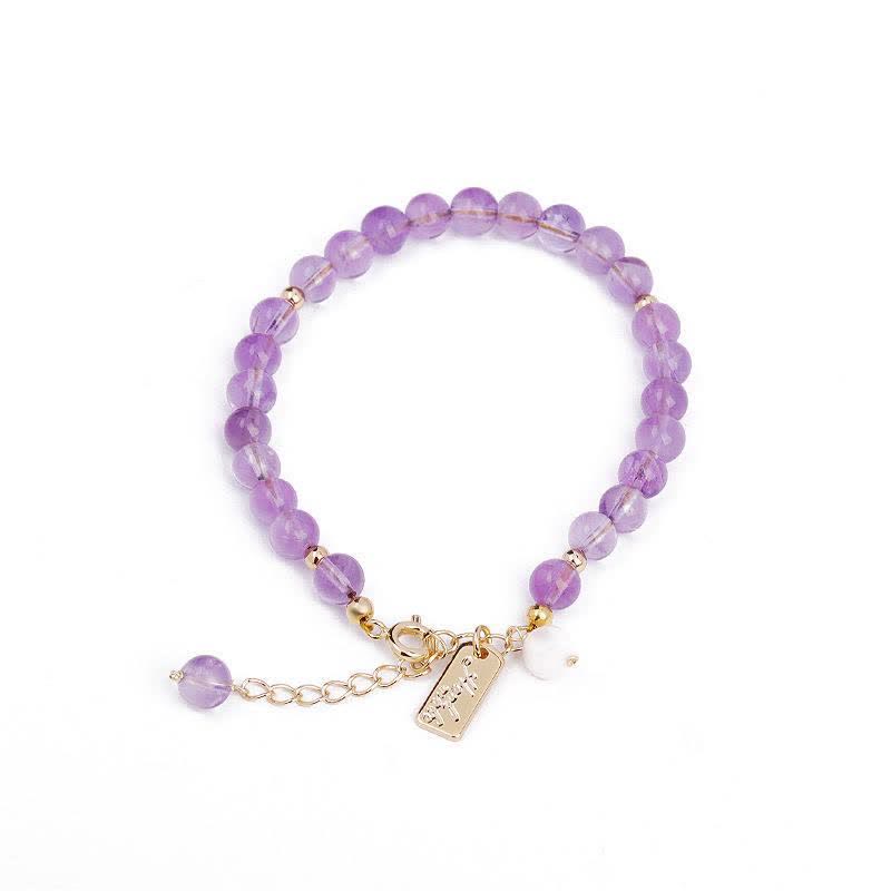 Bracelet anti-stress en cristal d'améthyste naturel