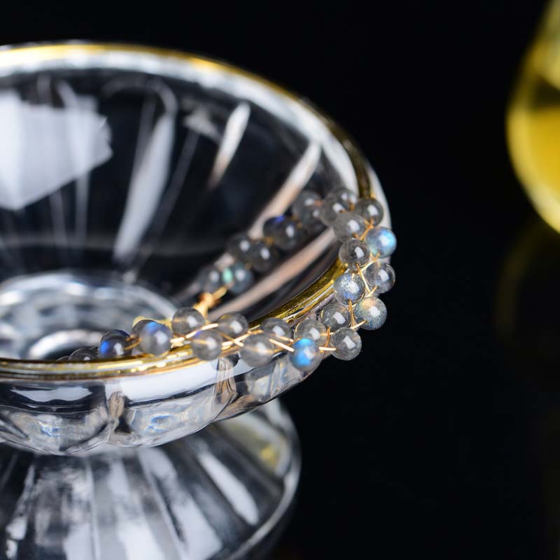 Bracelet de bénédiction d'amour en pierre de lune naturelle de Buddha Stones