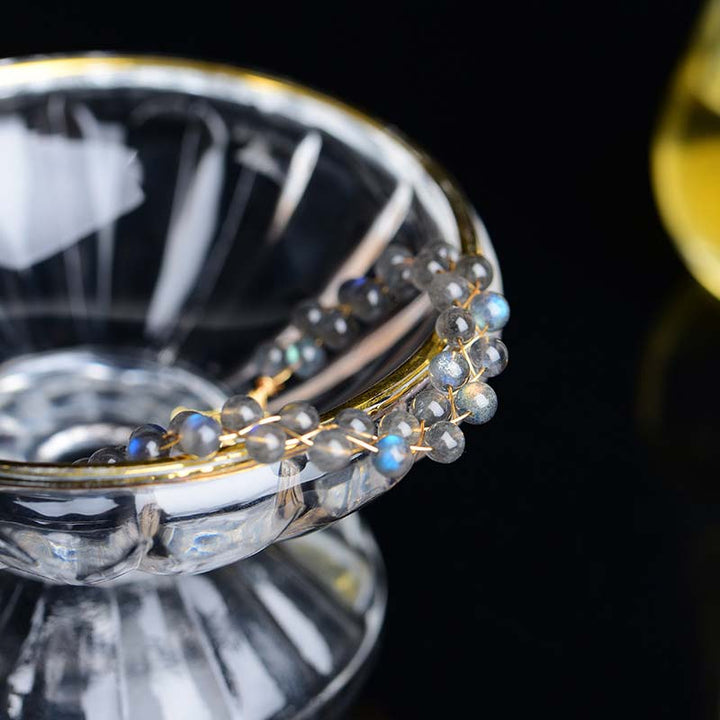 Bracelet de bénédiction d'amour en pierre de lune naturelle de Buddha Stones