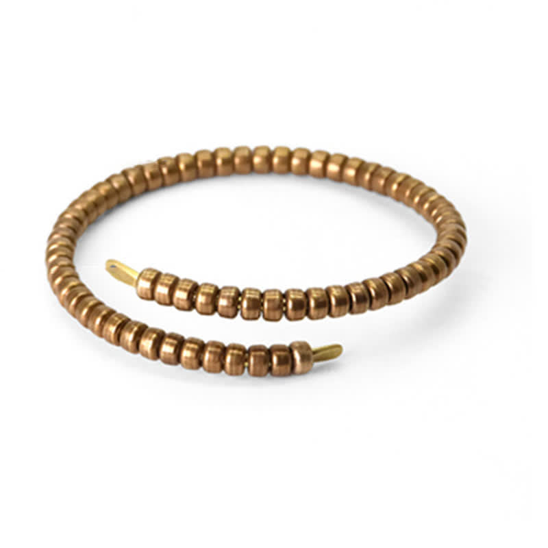 Bracelet manchette ajustable en cuivre au design vintage Buddha Stones