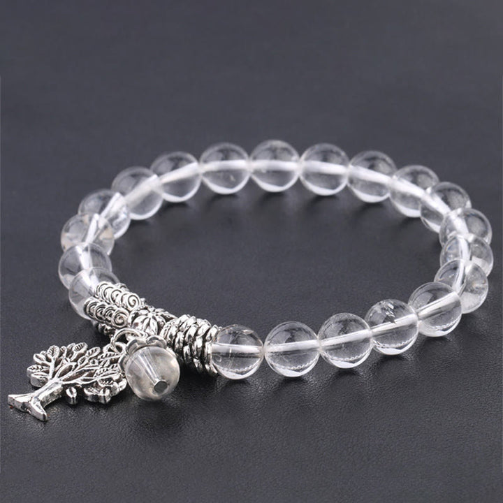 Bracelet extensible porte-bonheur en pierres précieuses naturelles de Buddha Stones Arbre de vie