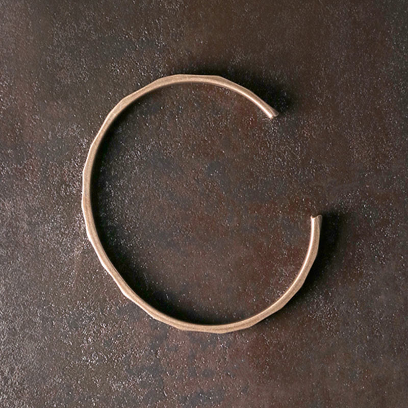 Bracelet manchette ajustable en cuivre au design rustique vintage