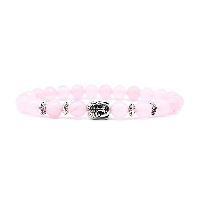 Bracelet de guérison d'amour en améthyste avec Buddha Stones