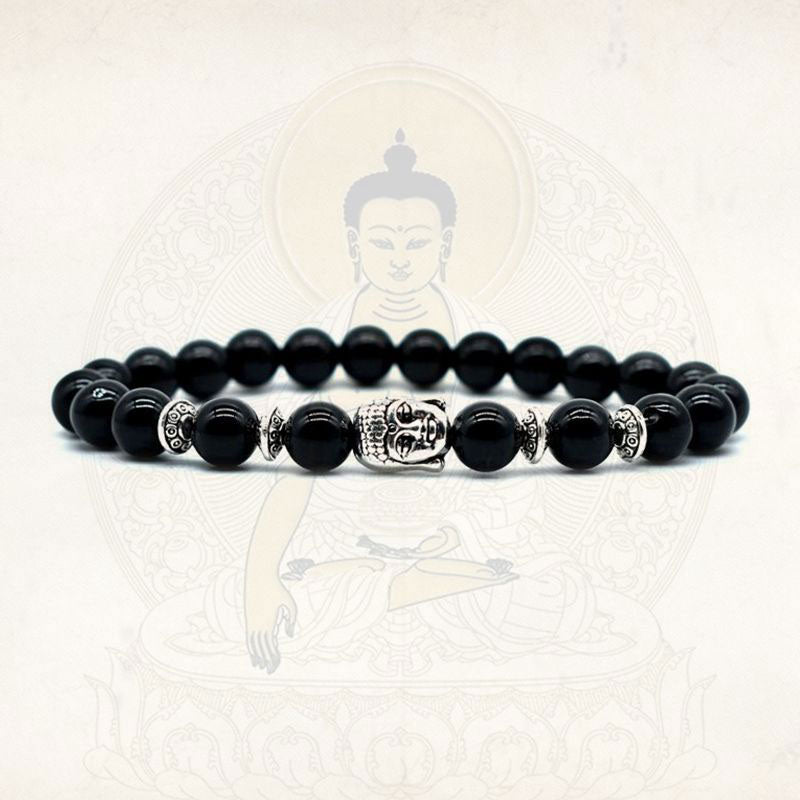 Bracelet de guérison d'amour en améthyste avec Buddha Stones
