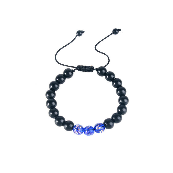Bracelet de force lumineux en obsidienne noire Buddha Stones
