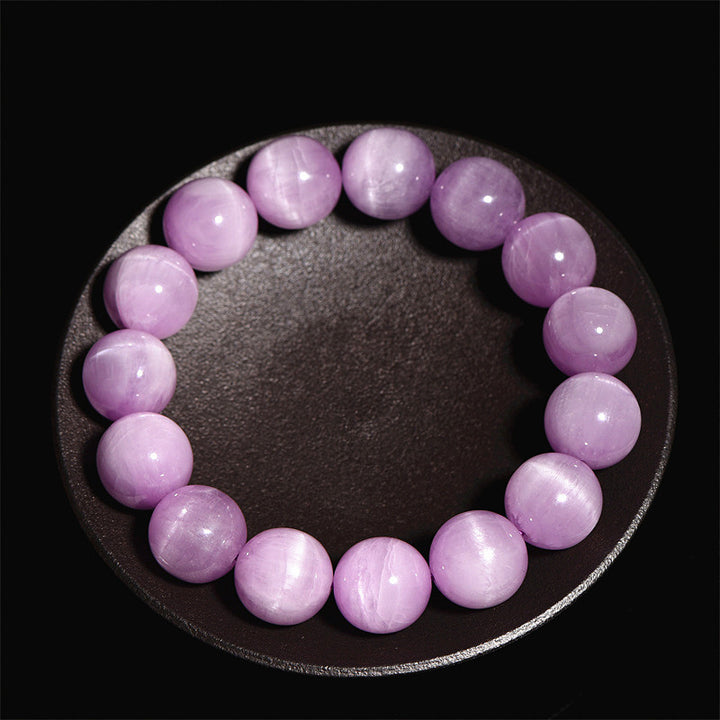 Bracelet de croissance spirituelle en kunzite naturelle avec Buddha Stones