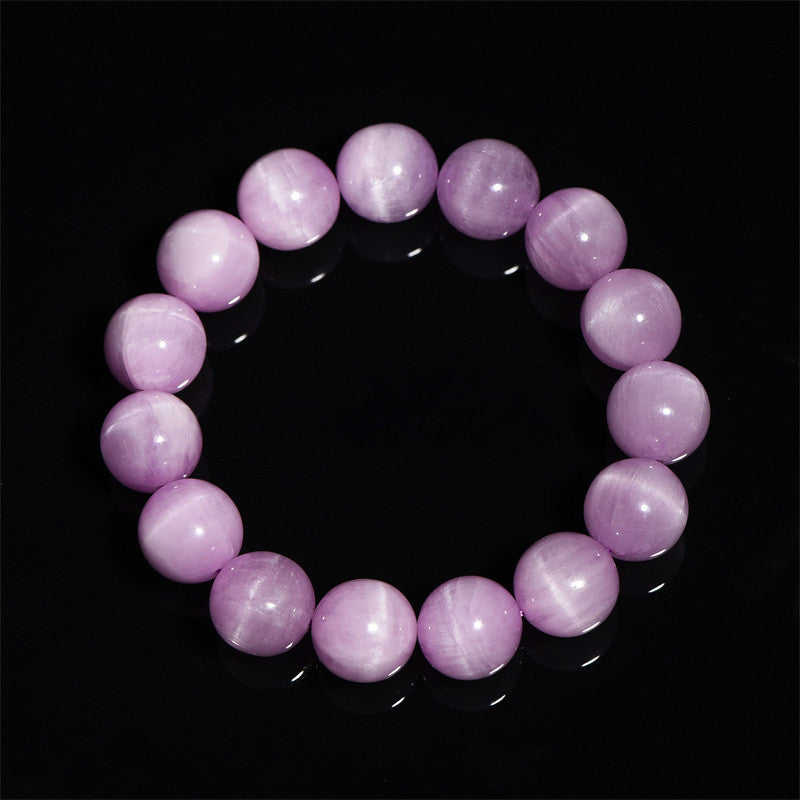 Bracelet de croissance spirituelle en kunzite naturelle avec Buddha Stones