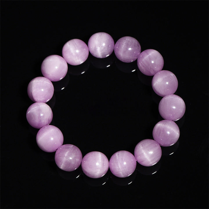 Bracelet de croissance spirituelle en kunzite naturelle avec Buddha Stones