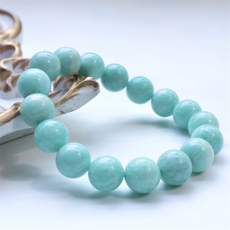 Bracelet de confiance en perles d'amazonite naturelles de Buddha Stones