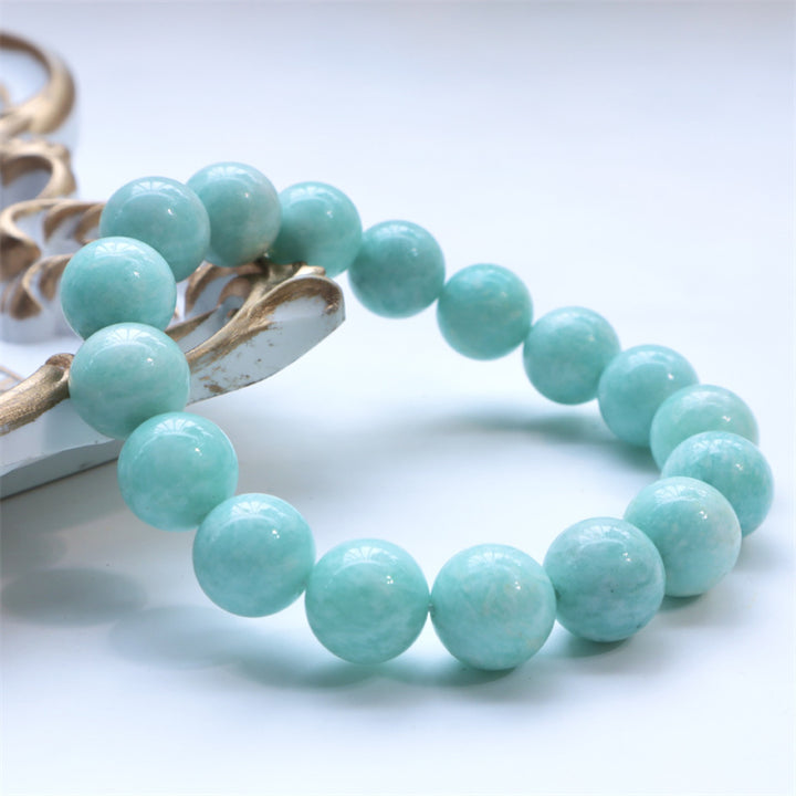 Bracelet de confiance en perles d'amazonite naturelles de Buddha Stones