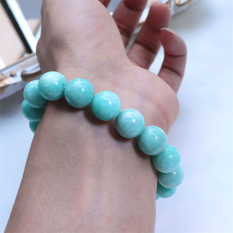 Bracelet de confiance en perles d'amazonite naturelles de Buddha Stones