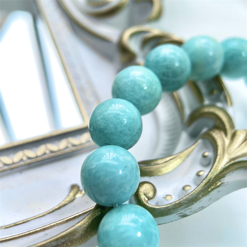 Bracelet de confiance en perles d'amazonite naturelles de Buddha Stones