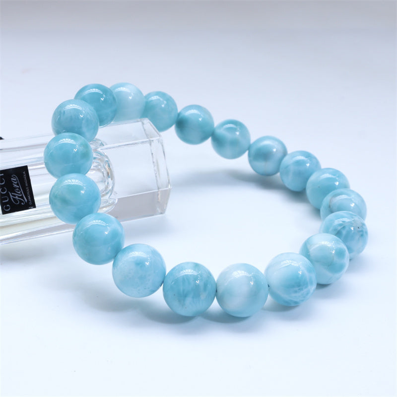 Bracelet de confiance en sagesse et en larimar naturel Buddha Stones