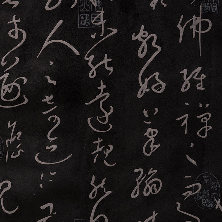 Buddha Stones Calligraphie chinoise Vêtements Veste Manteau Costume Tang Vêtements pour hommes