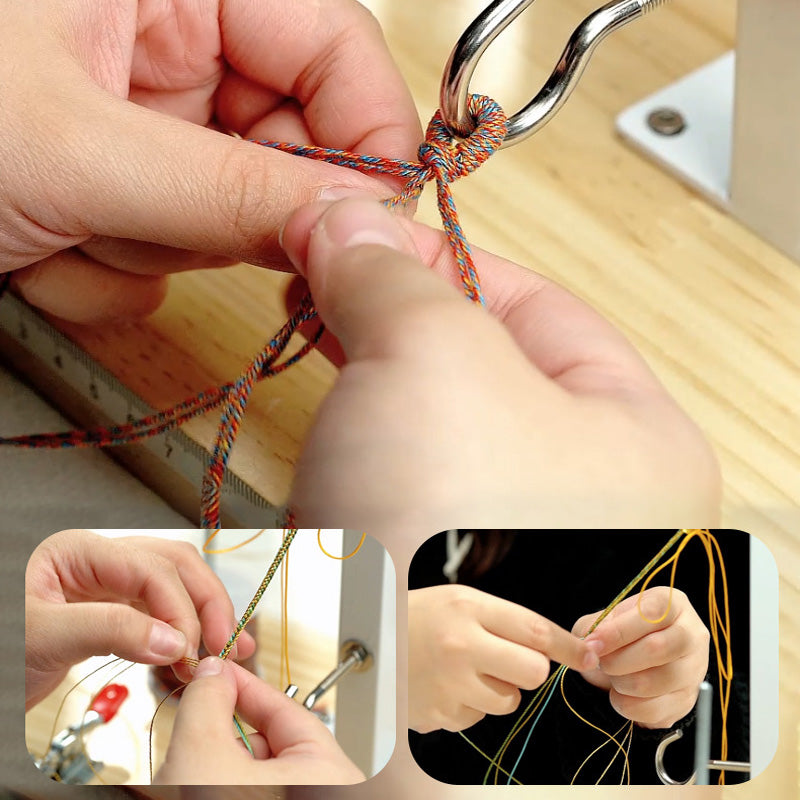 Bracelet tressé en corde avec écailles de dragon et cinq dieux de la richesse tibétains faits à la main en Buddha Stones