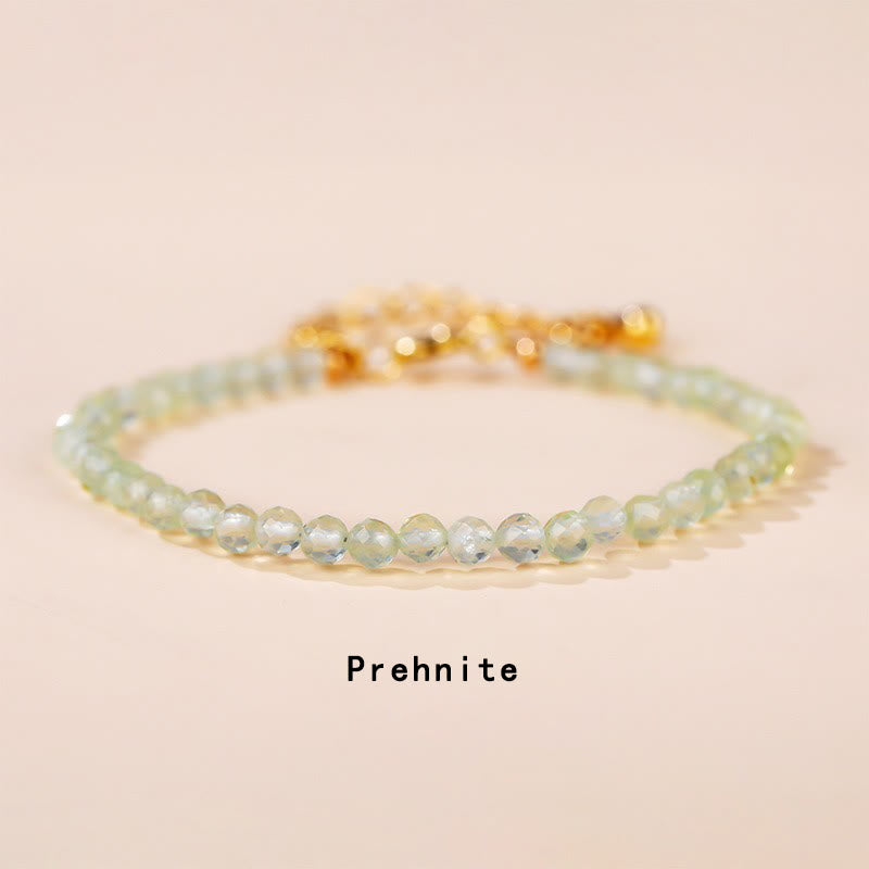 Bracelet de guérison en chaîne avec quartz Buddha Stones, préhnite, péridot, lazurite, cristal rose et tourmaline