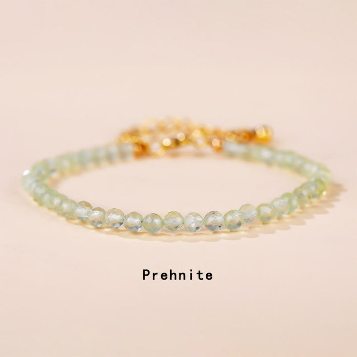 Bracelet de guérison en chaîne avec quartz Buddha Stones, préhnite, péridot, lazurite, cristal rose et tourmaline