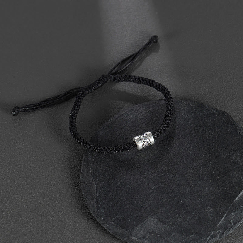 Bracelet de force en argent sterling 999 avec cordon rouge et Buddha Stones