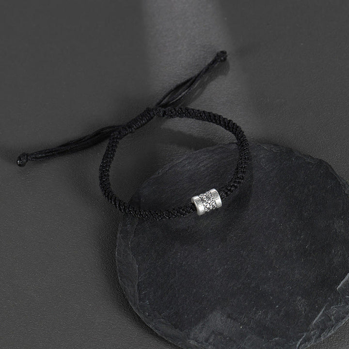 Bracelet de force en argent sterling 999 avec cordon rouge et Buddha Stones