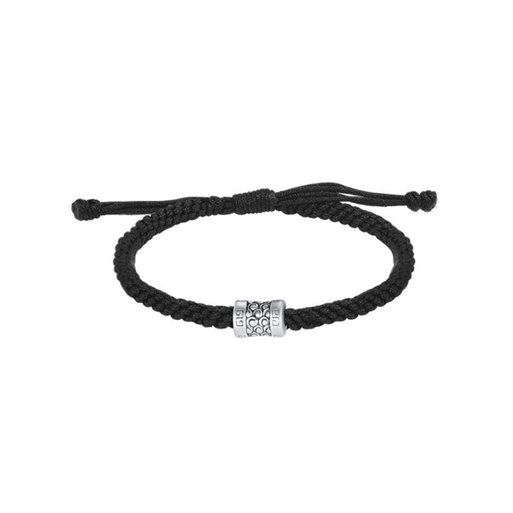 Bracelet de force en argent sterling 999 avec cordon rouge et Buddha Stones