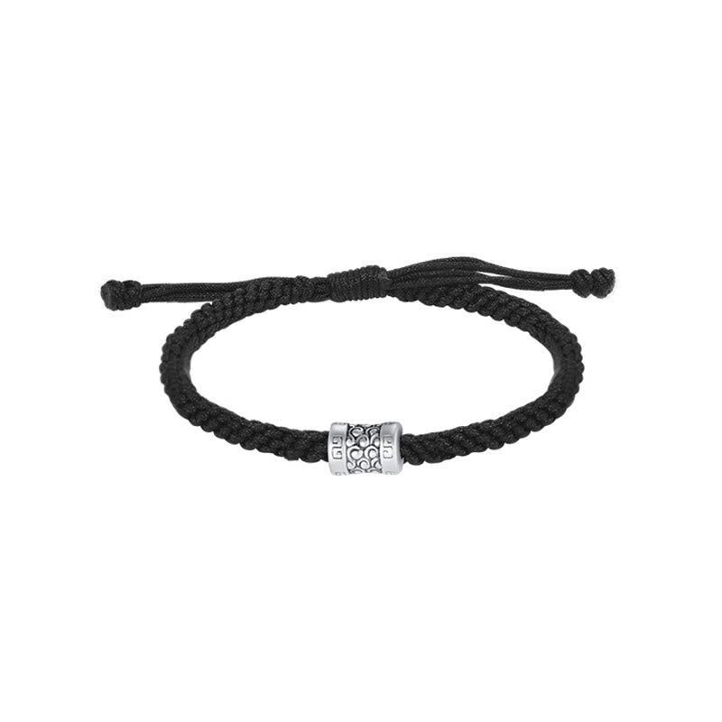 Bracelet de force en argent sterling 999 avec cordon rouge et Buddha Stones