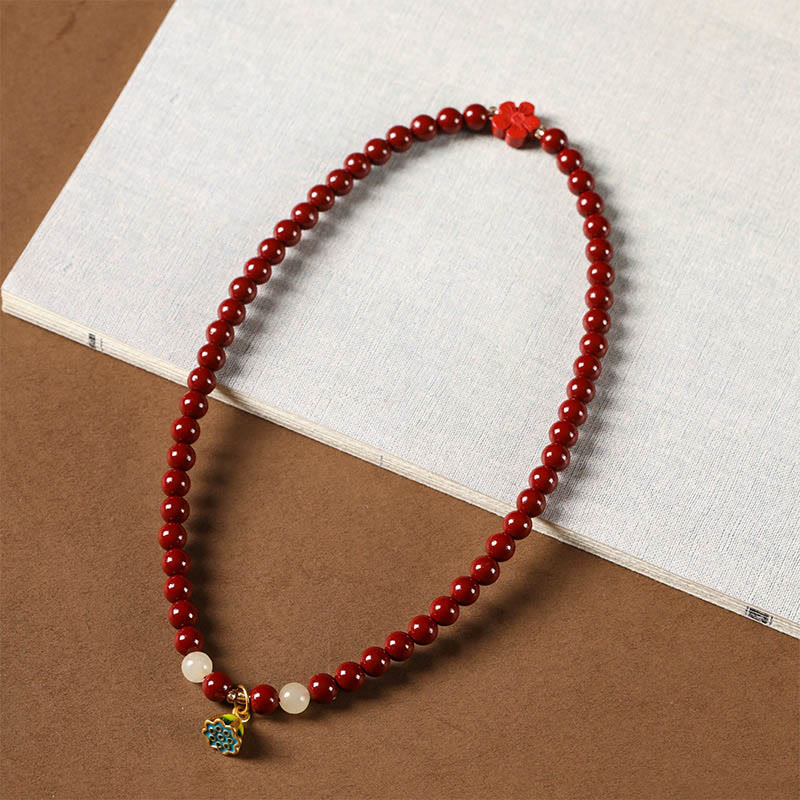 Bracelet de bénédiction à double tour avec breloque en forme de lotus et Buddha Stones