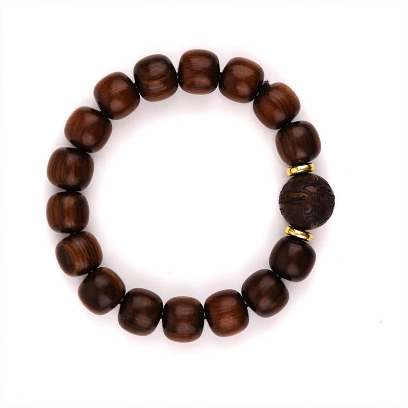 Bracelet de compassion en bois de rose naturel Buddha Stones