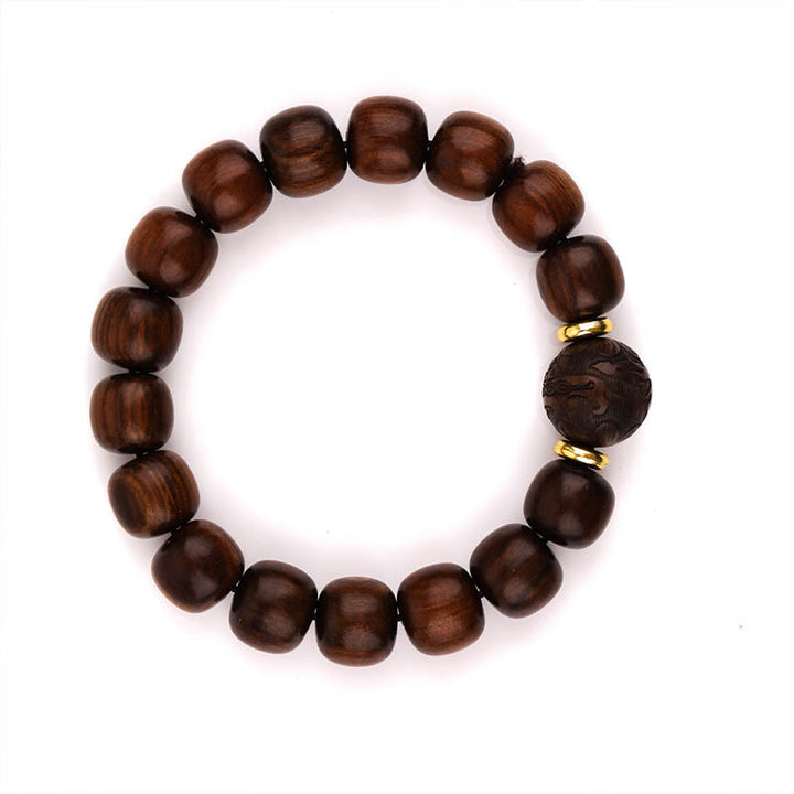 Bracelet de compassion en bois de rose naturel Buddha Stones