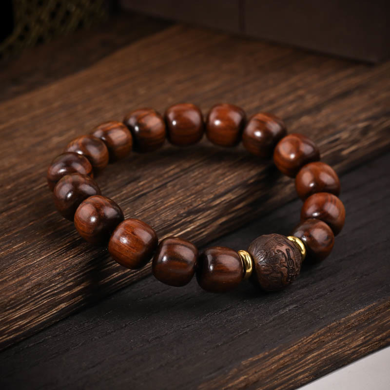 Bracelet de compassion en bois de rose naturel Buddha Stones