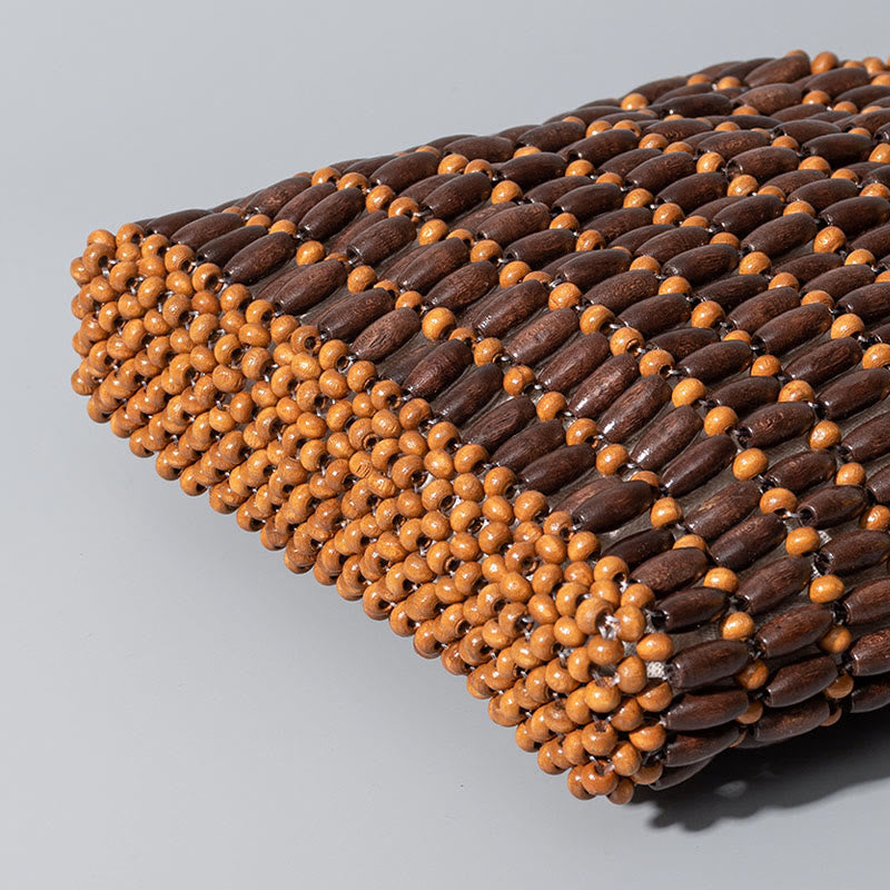 Sac à main en perles de bois tissées à la main Buddha Stones