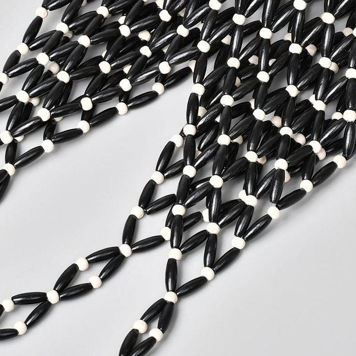 Sac à main en perles de bois tissées à la main Buddha Stones