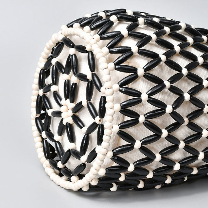 Sac à main en perles de bois tissées à la main Buddha Stones