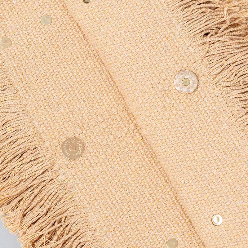 Sac fourre-tout en toile à pompon de grande capacité Buddha Stones