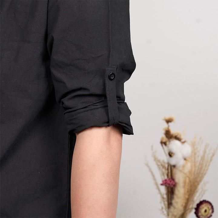 T-shirt à manches trois-quarts pour homme avec Buddha Stones de couleur unie - image 4