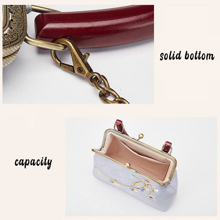 Sac à main brodé de fleurs et de Buddha Stones Sac à bandoulière