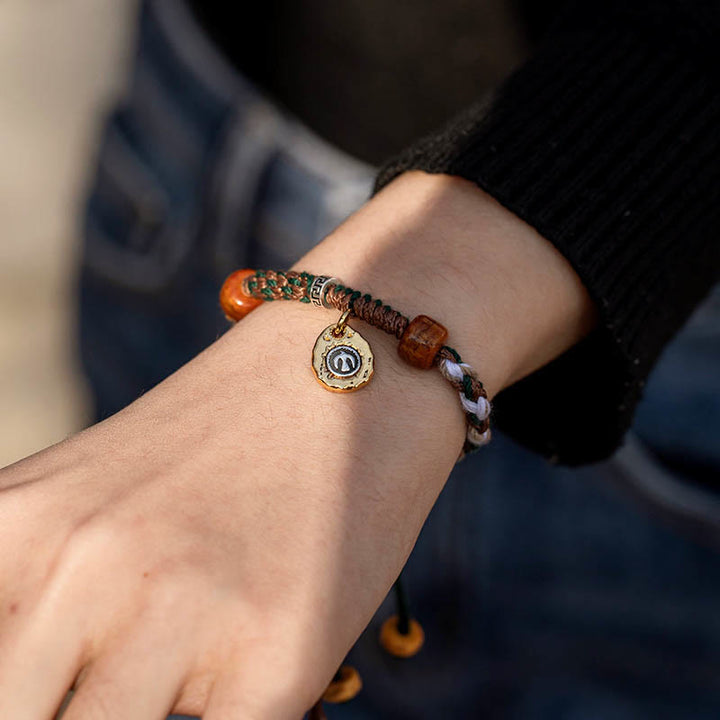 Bracelet porte-bonheur en os de chameau et de yak tibétain Buddha Stones