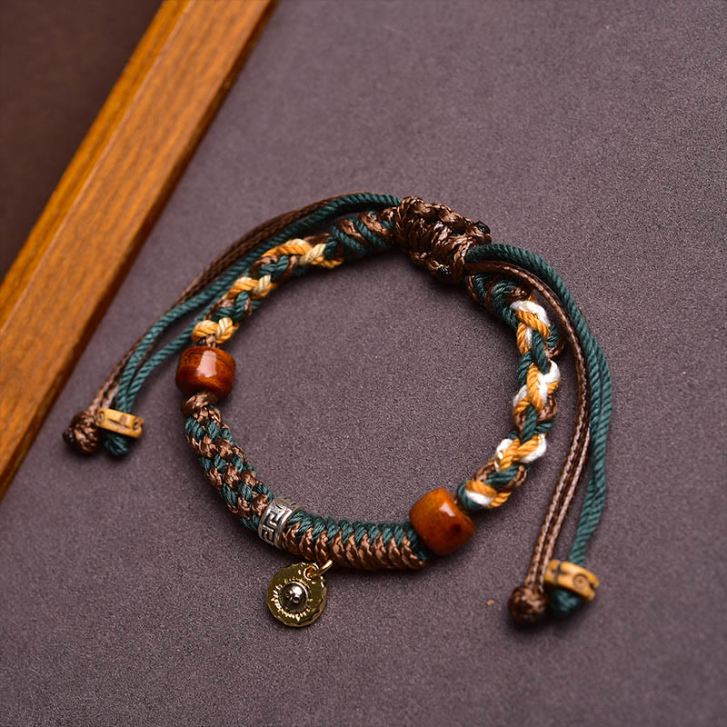 Bracelet porte-bonheur en os de chameau et de yak tibétain Buddha Stones