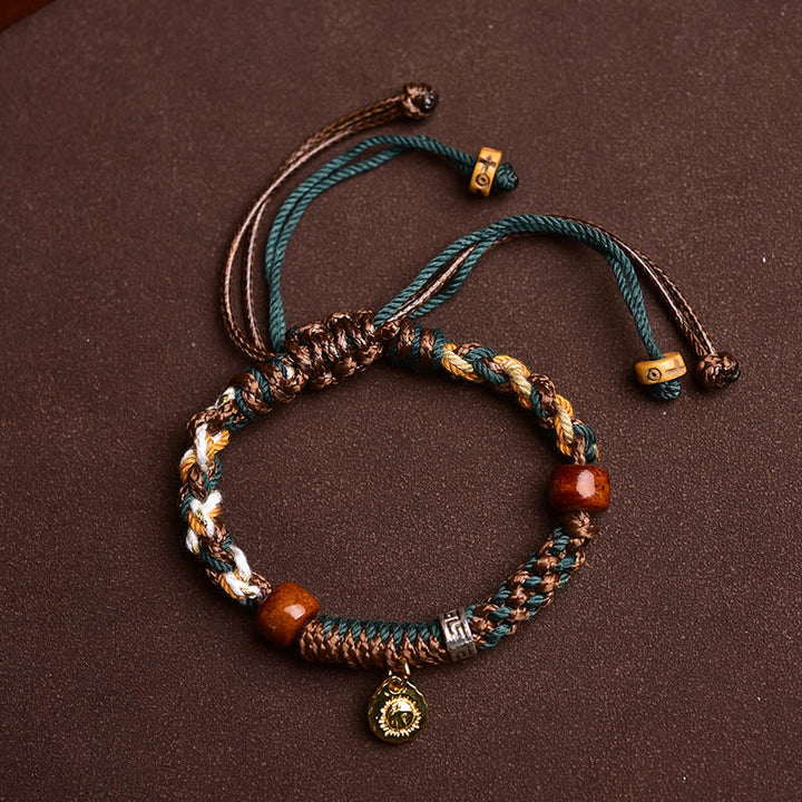 Bracelet porte-bonheur en os de chameau et de yak tibétain Buddha Stones