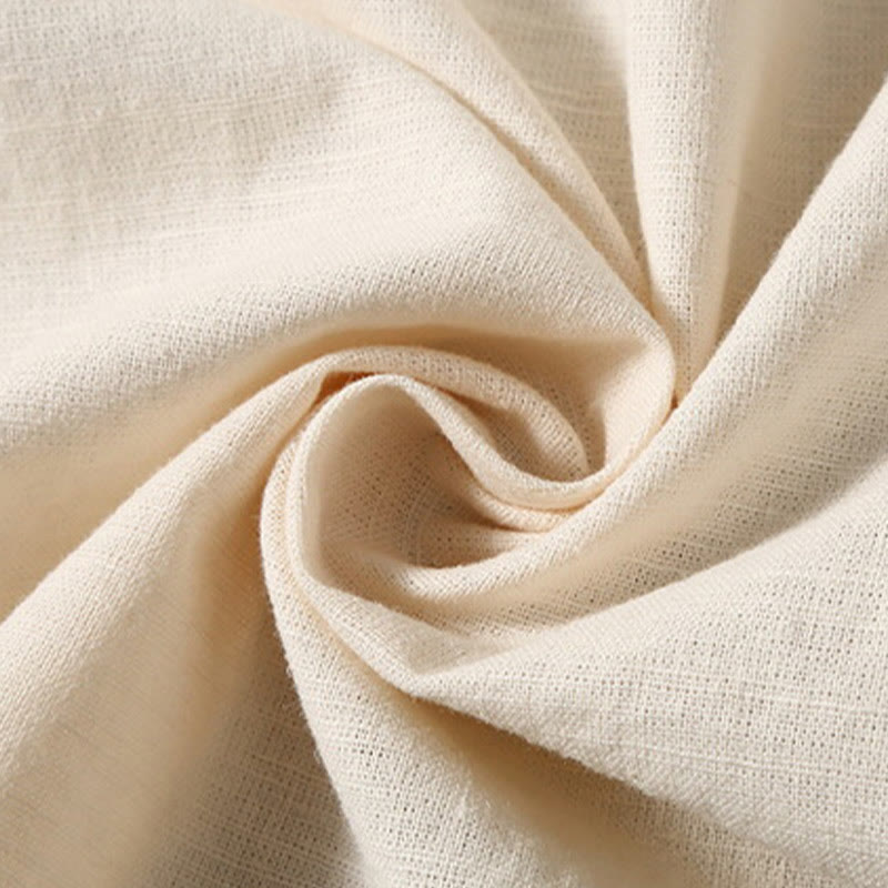 Chemise d'été en coton et lin à manches courtes et boutons pour homme Buddha Stones - image 14