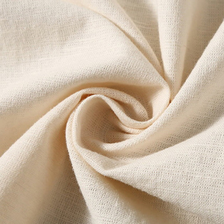 Chemise d'été en coton et lin à manches courtes et boutons pour homme Buddha Stones - image 14