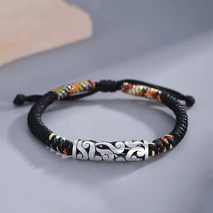 Bracelet porte-bonheur en cuivre avec Buddha Stones et nuages de bon augure