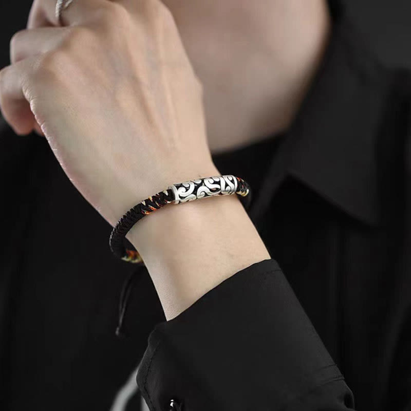 Bracelet porte-bonheur en cuivre avec Buddha Stones et nuages de bon augure