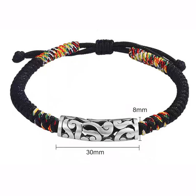 Bracelet porte-bonheur en cuivre avec Buddha Stones et nuages de bon augure