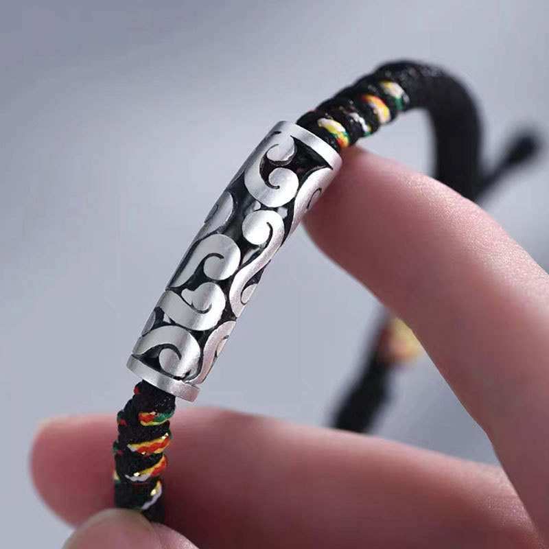 Bracelet porte-bonheur en cuivre avec Buddha Stones et nuages de bon augure