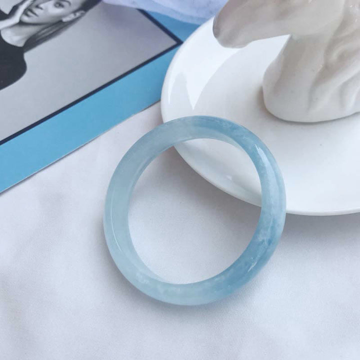 Bracelet de bénédiction en aigue-marine naturelle de Buddha Stones
