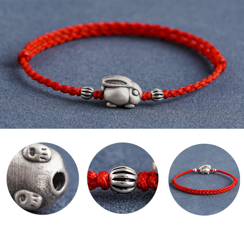 Bracelet de cheville porte-bonheur en argent sterling 999 fait à la main avec Buddha Stones
