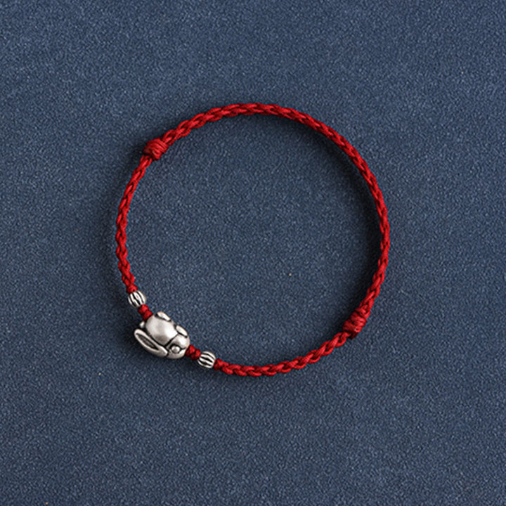 Bracelet de cheville porte-bonheur en argent sterling 999 fait à la main avec Buddha Stones