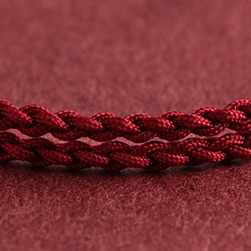 Bracelet de cheville en corde tressée fait main en forme de petit seau en or 999 Buddha Stones - image 9