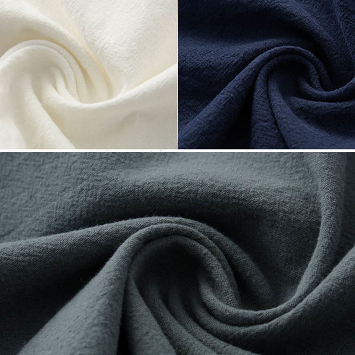 Chemise à manches longues et pantalon pour homme avec boutons de grenouille et Buddha Stones - image 26