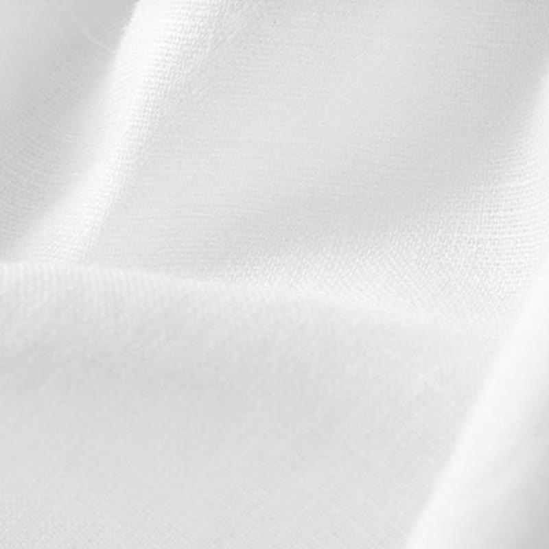 Chemise boutonnée à manches longues de couleur unie Buddha Stones en lin pour hommes - image 5